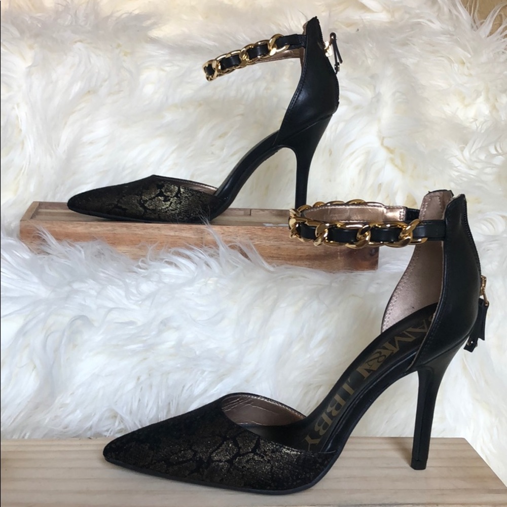 Sam & Libby Heels - Black Gold 6.5